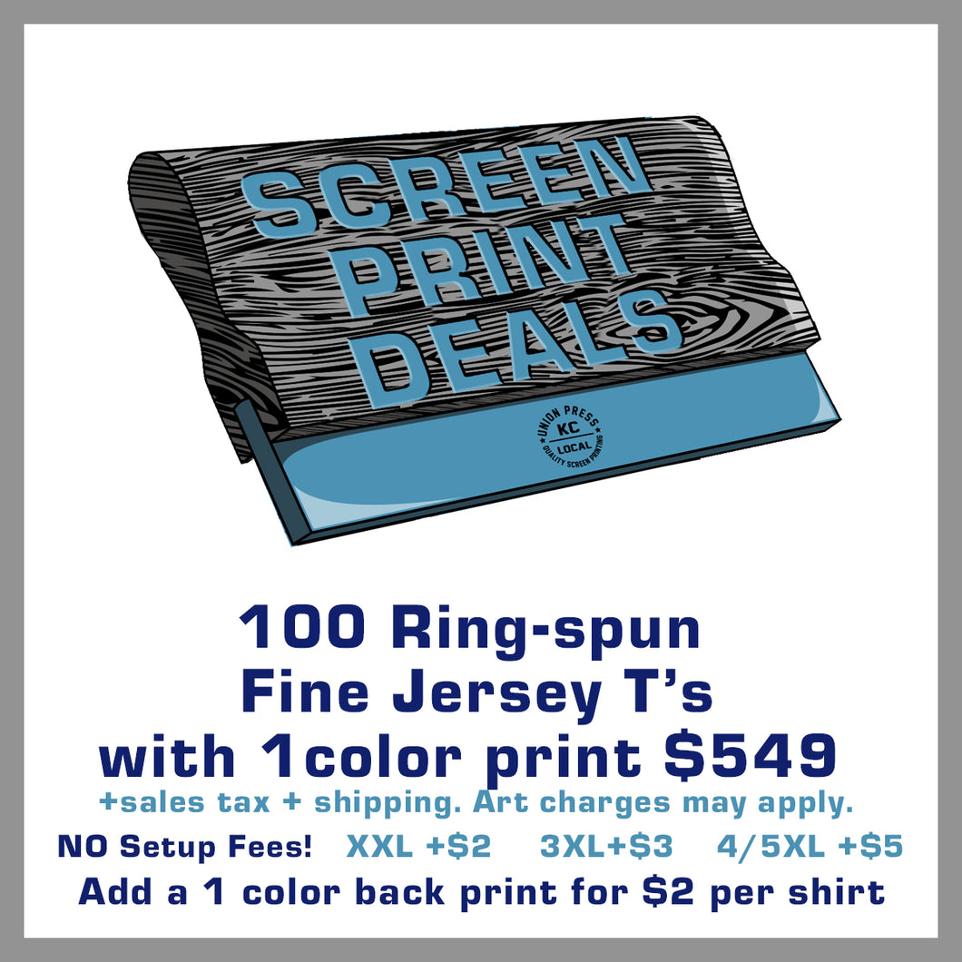 100 Ringspun Lightweight T's Special $549