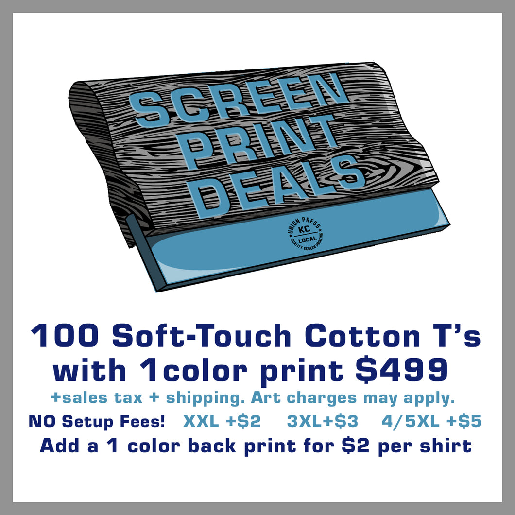 100 Soft T-shirts Special $499